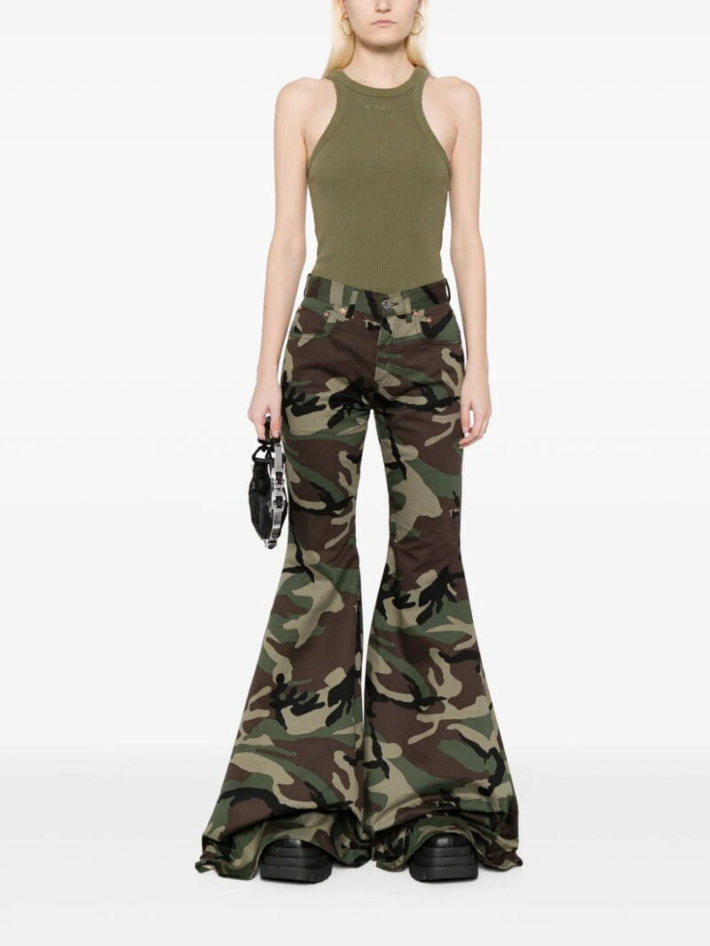 VETEMENTS  camouflage-print flared trousers