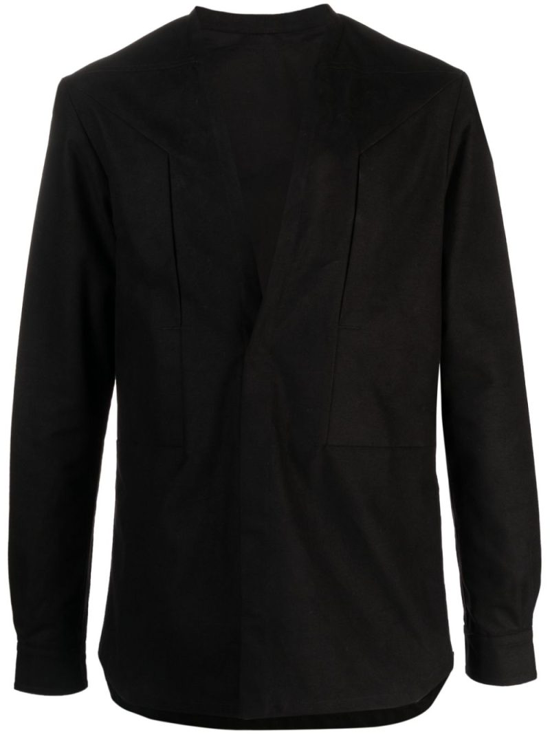 Rick Owens  Secret Larry V-neck shirt jacket
