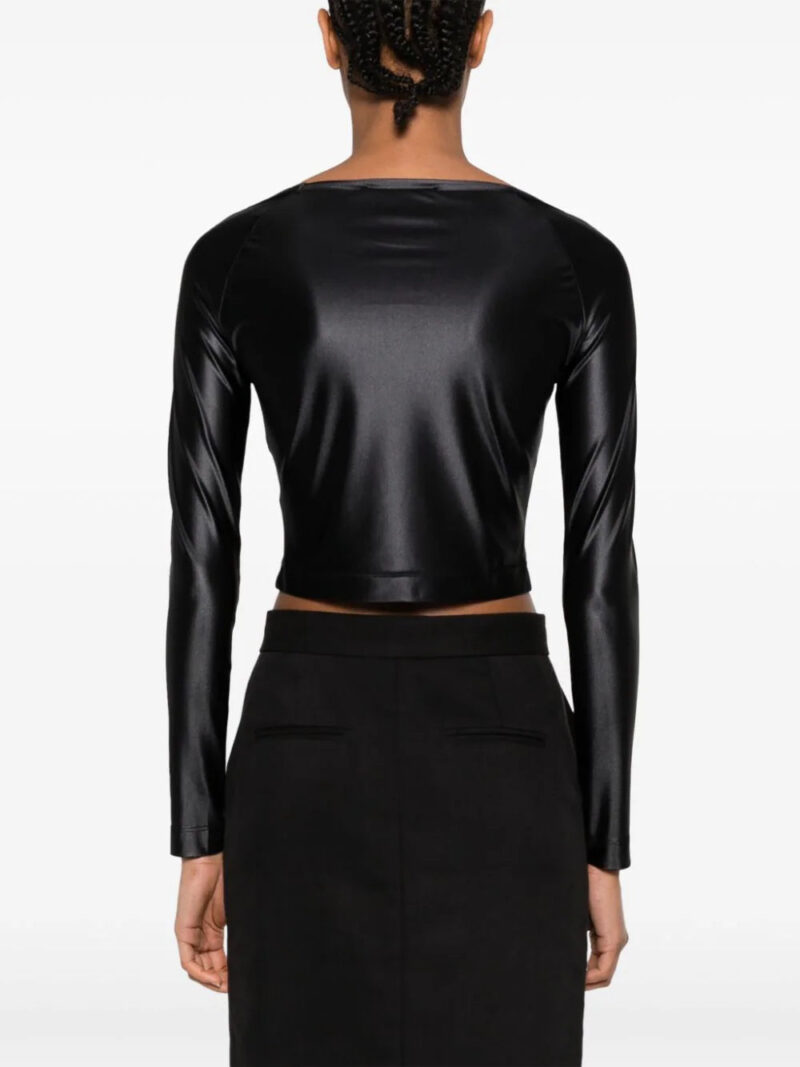 Versace Jeans Couture  logo-plaque jersey crop top
