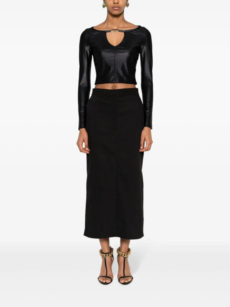 Versace Jeans Couture  logo-plaque jersey crop top