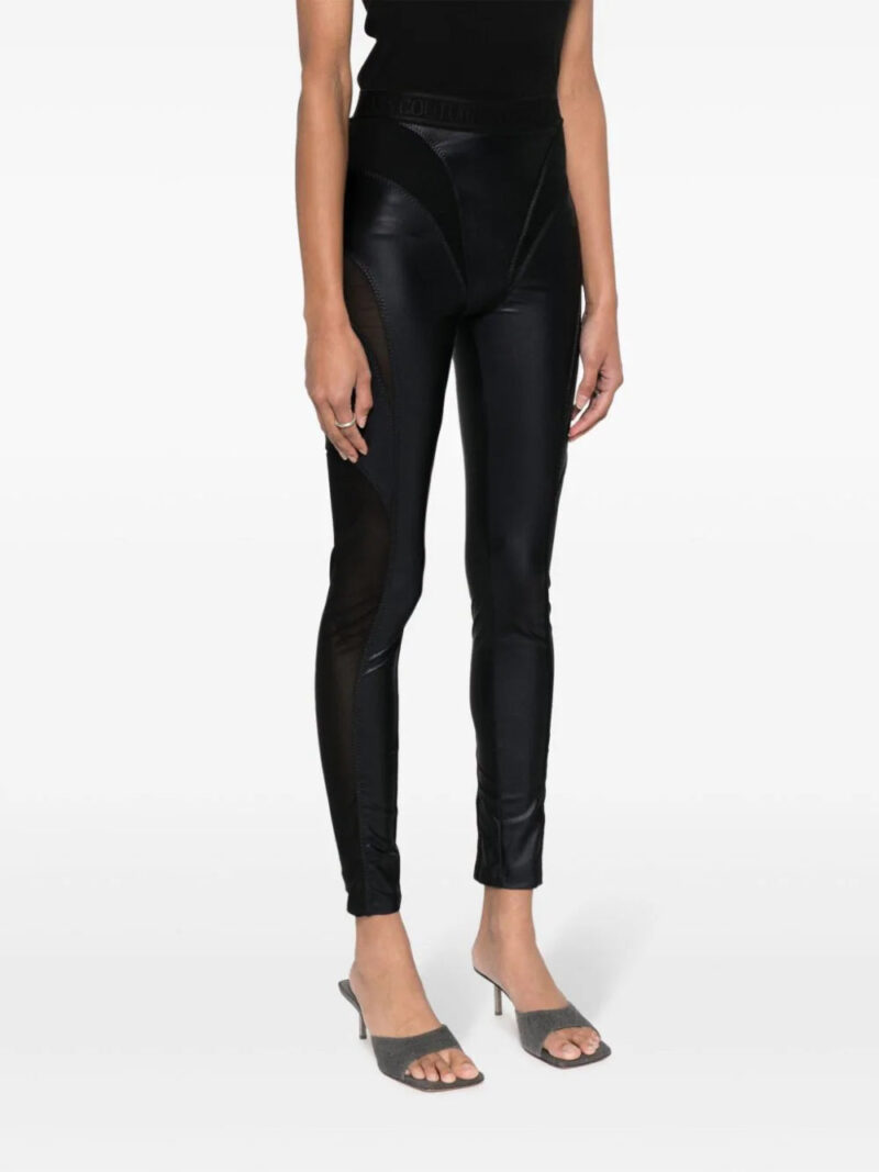Versace Jeans Couture  panelled faux-leather leggings