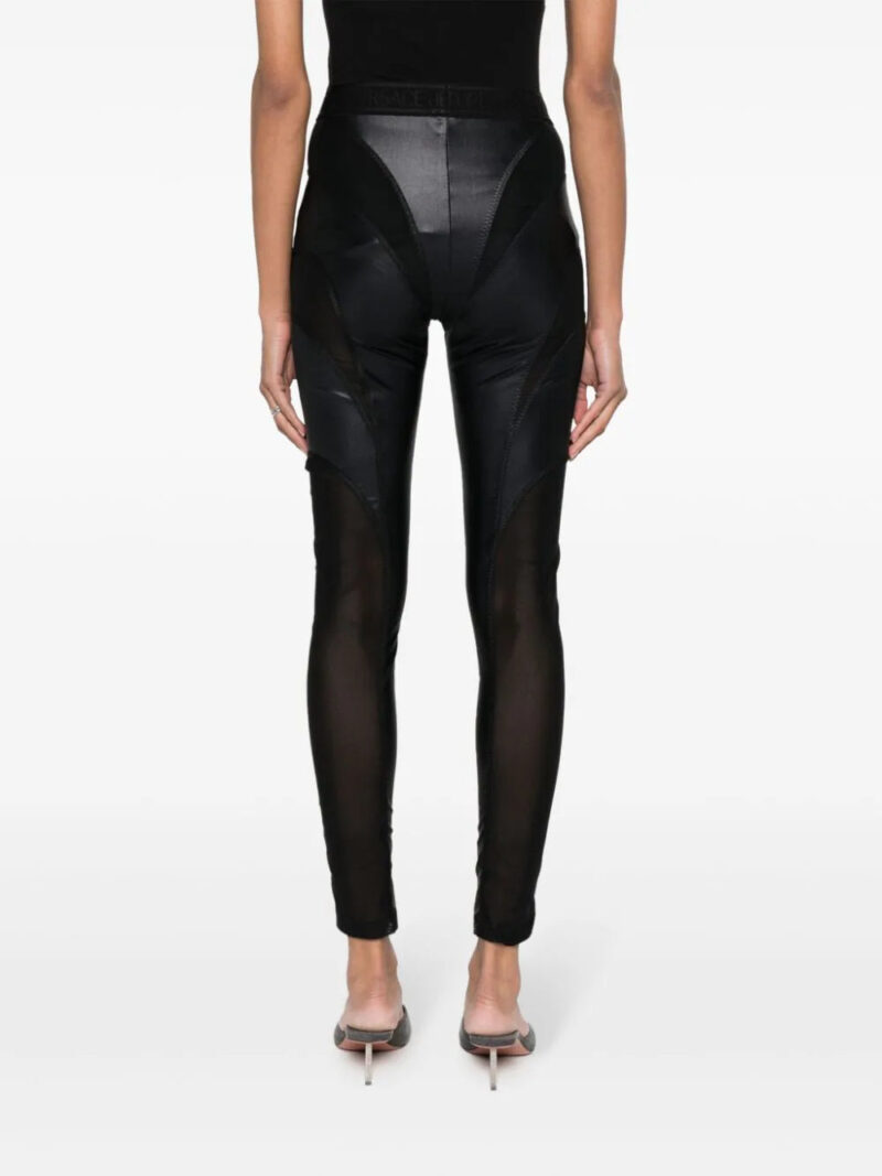 Versace Jeans Couture  panelled faux-leather leggings
