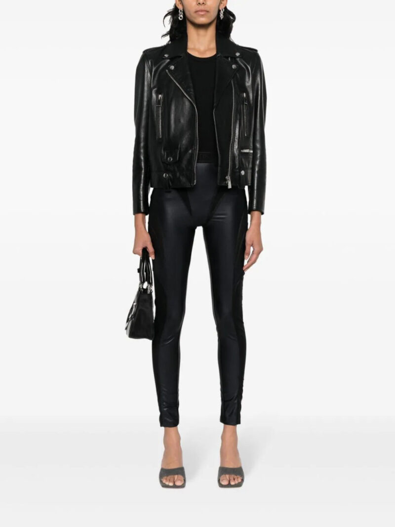 Versace Jeans Couture  panelled faux-leather leggings