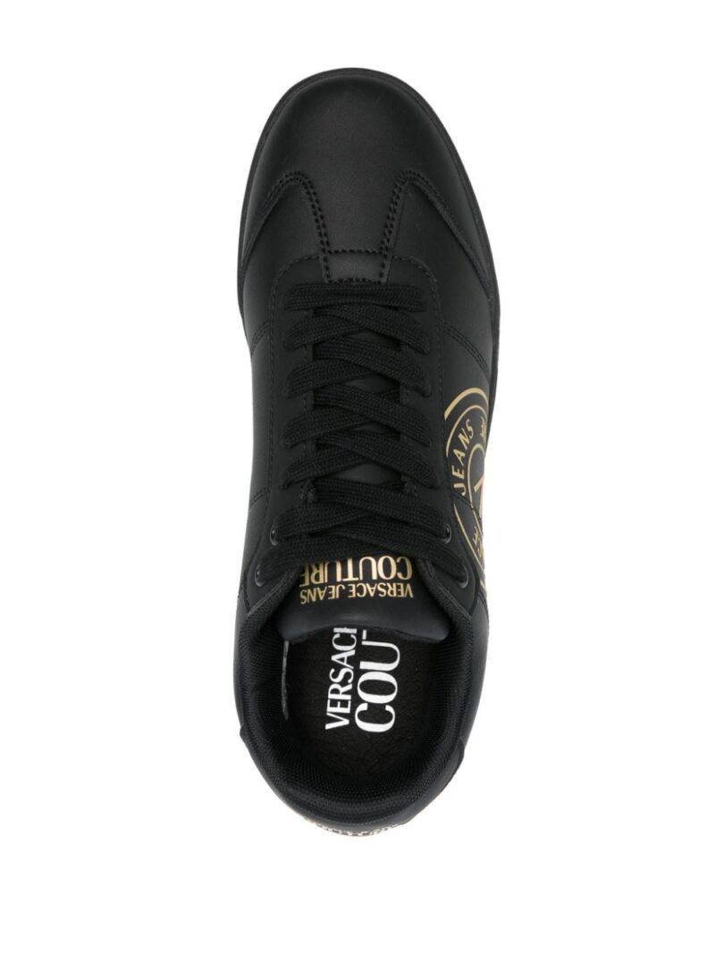 Versace Jeans Couture logo-print leather sneakers