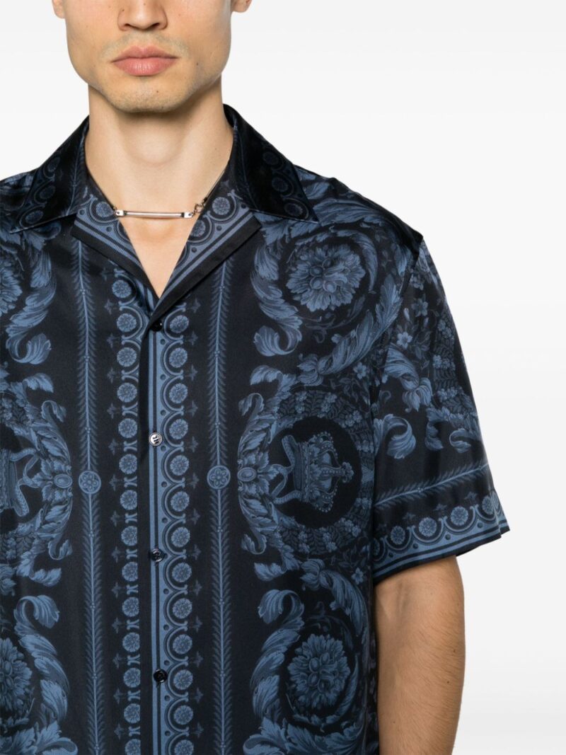 Versace Barocco-print silk shirt