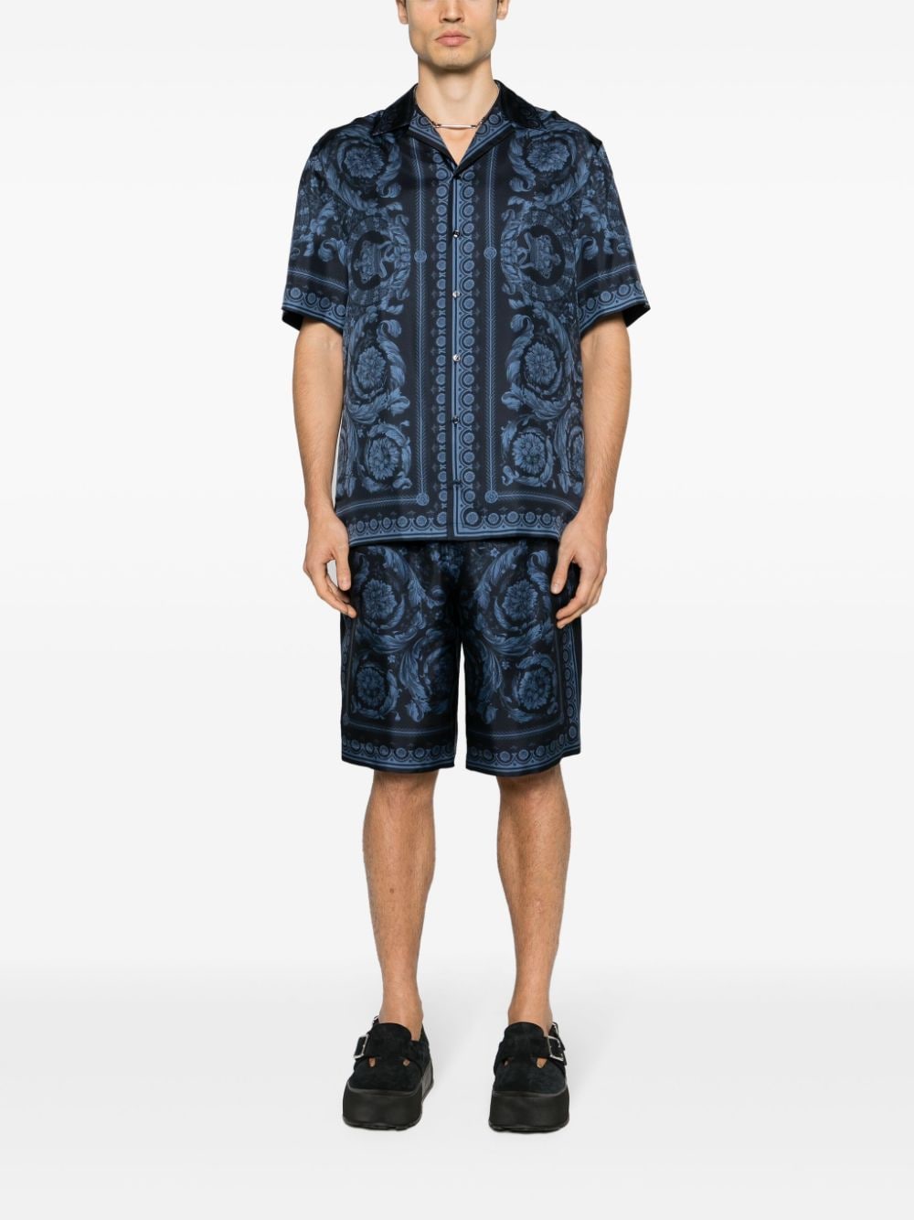 Versace Barocco-print silk shirt - Image 2