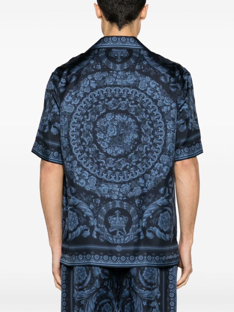 Versace Barocco-print silk shirt
