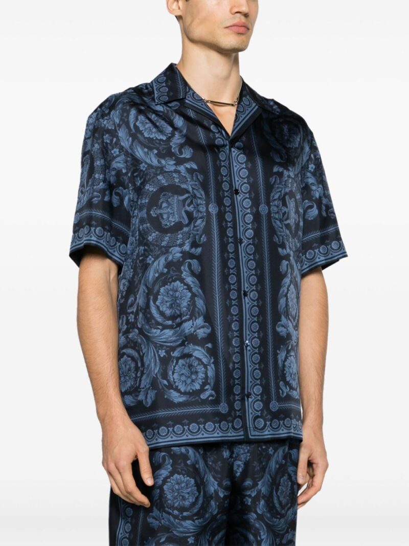 Versace Barocco-print silk shirt