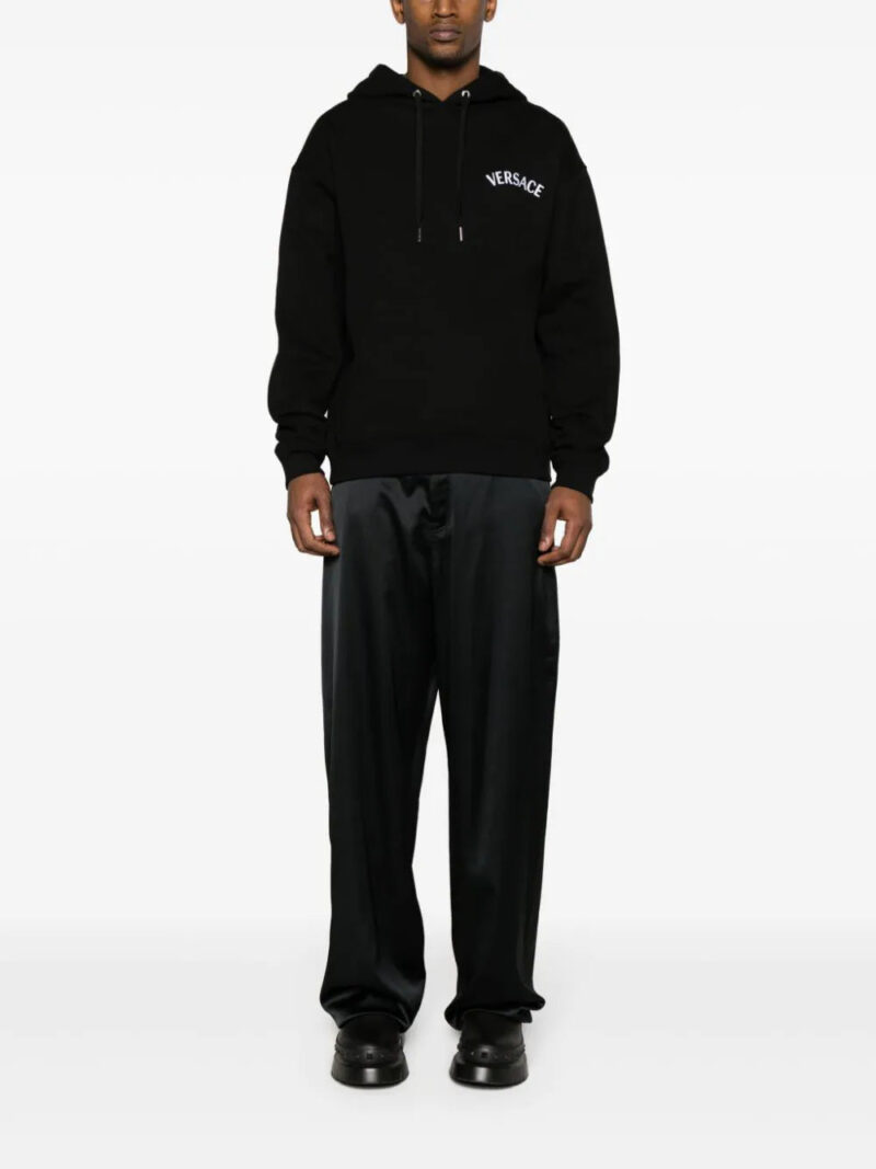 Versace  Milano Stamp-embroidered cotton hoodie