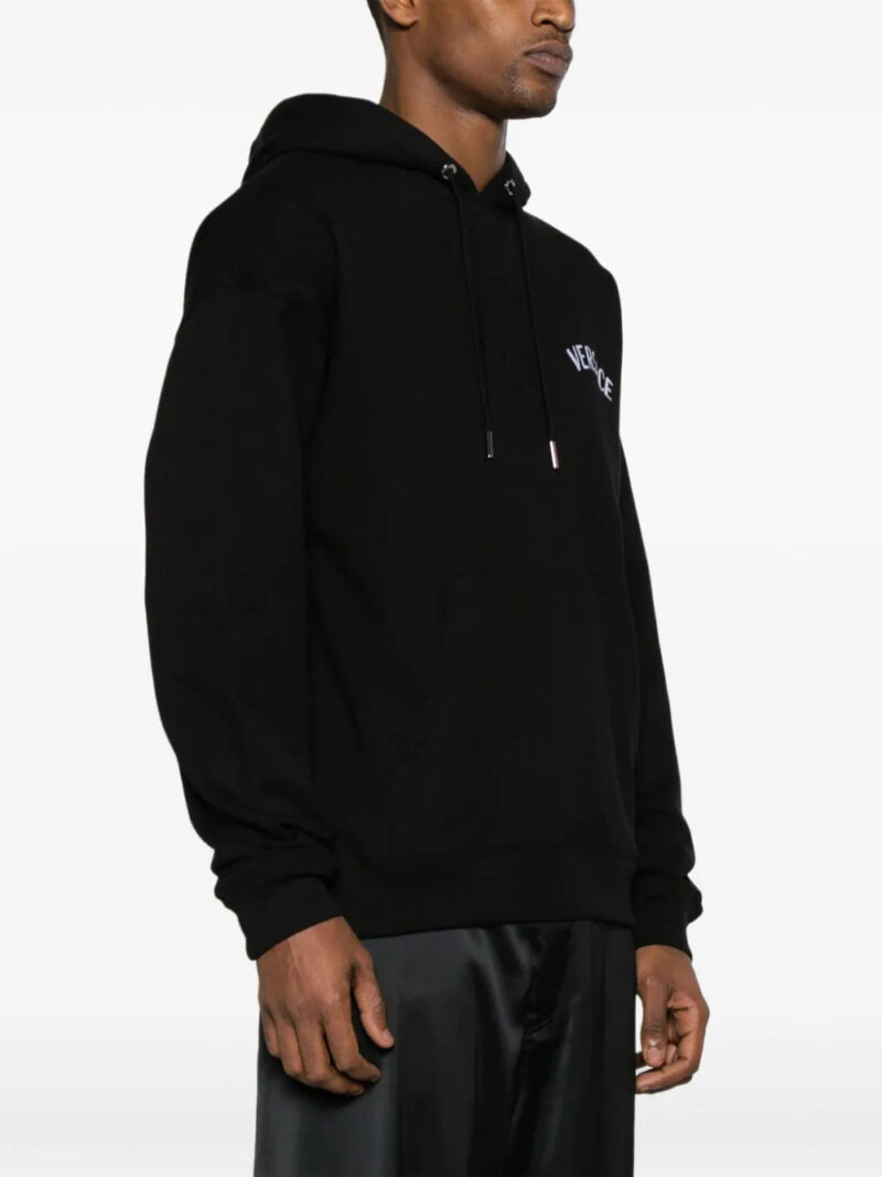 Versace  Milano Stamp-embroidered cotton hoodie