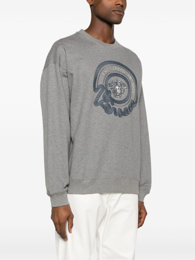 Versace Medusa-embroidered cotton sweatshirt