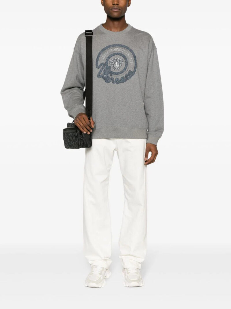 Versace Medusa-embroidered cotton sweatshirt