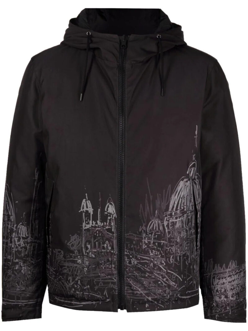 Valentino Garavani  sketch-print padded jacket