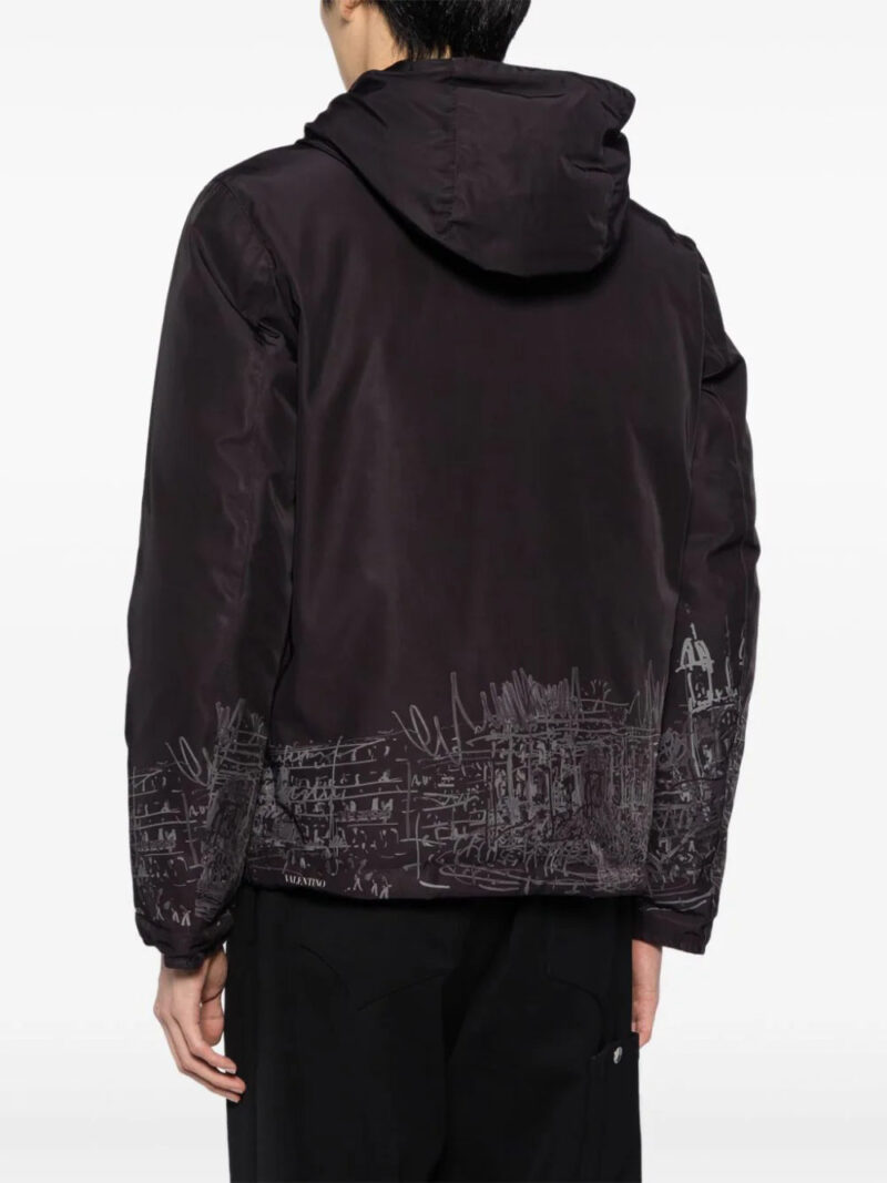 Valentino Garavani  sketch-print padded jacket