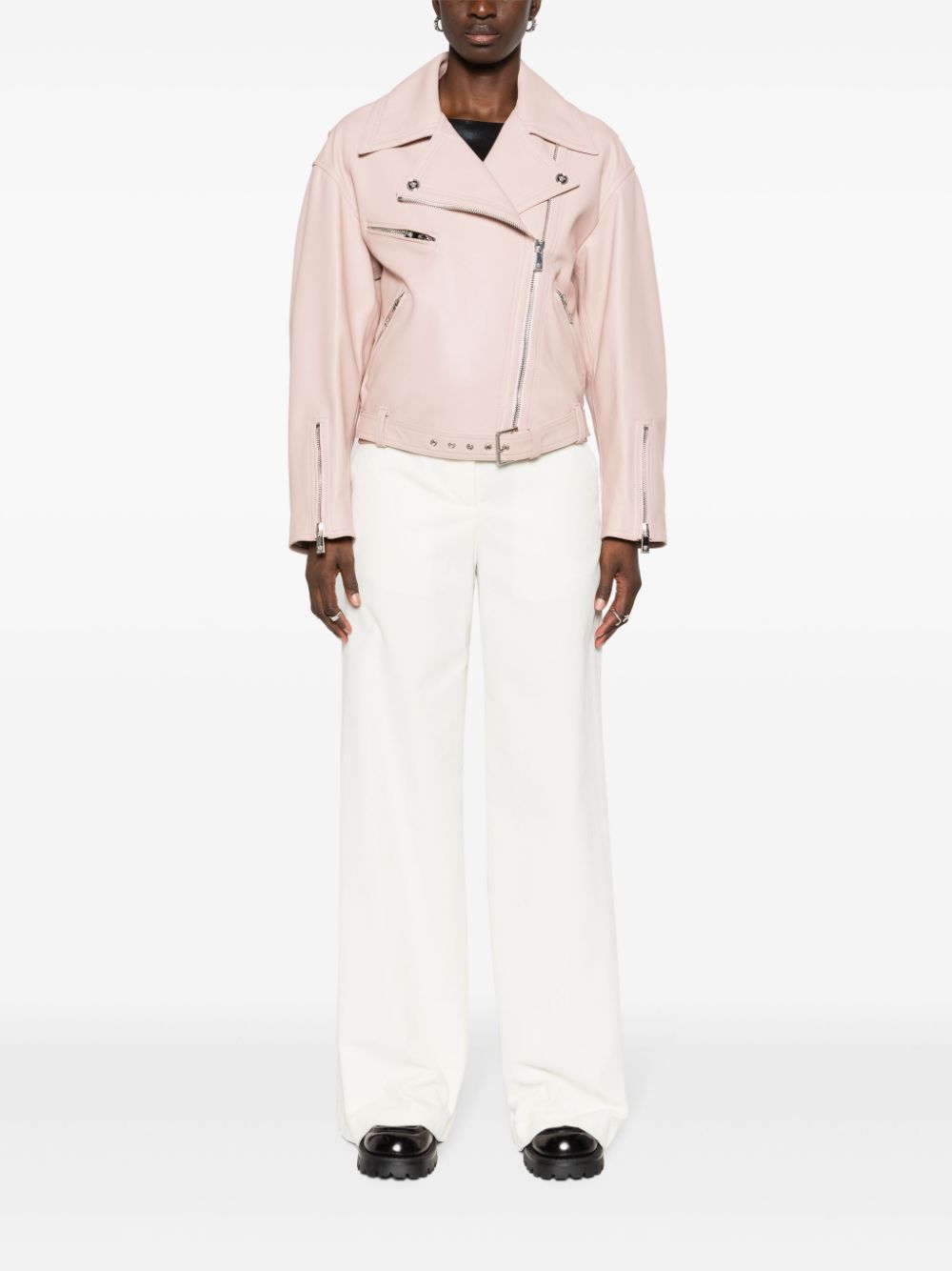 Versace leather biker jacket - Image 2