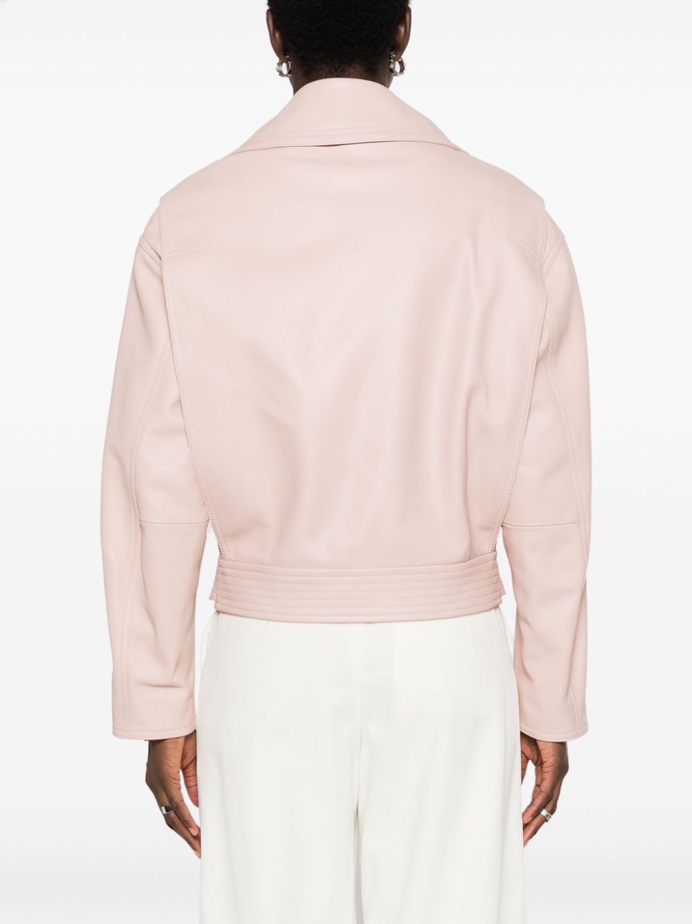 Versace leather biker jacket - Image 4