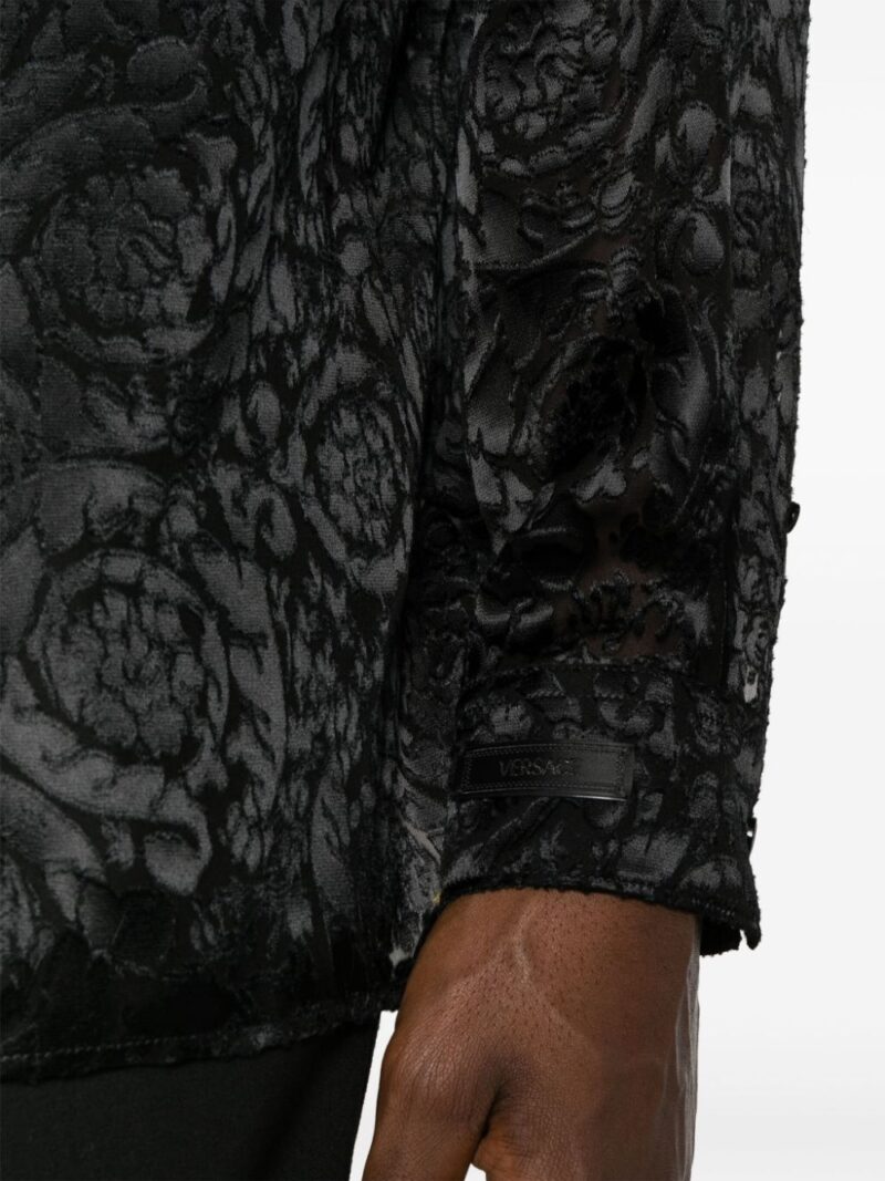 Versace Barocco devoré-effect shirt