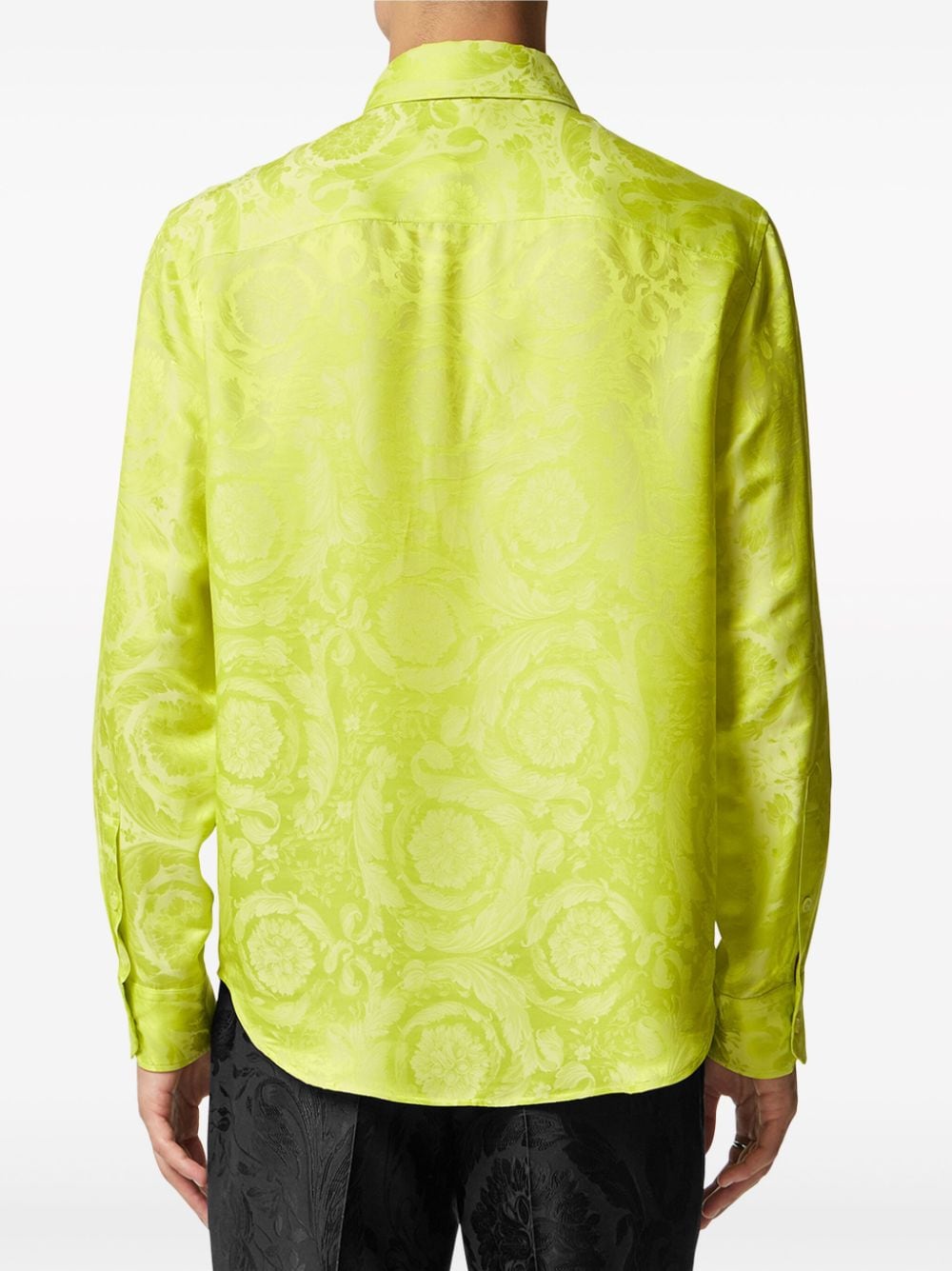 Versace patterned-jacquard spread-collar shirt - Image 4