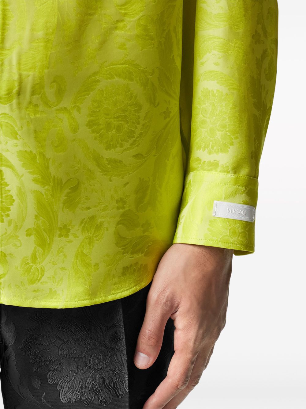 Versace patterned-jacquard spread-collar shirt - Image 5