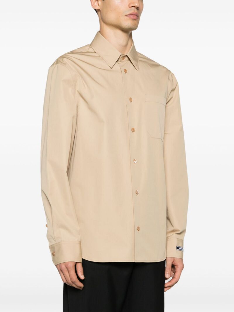Versace poplin-texture cotton shirt