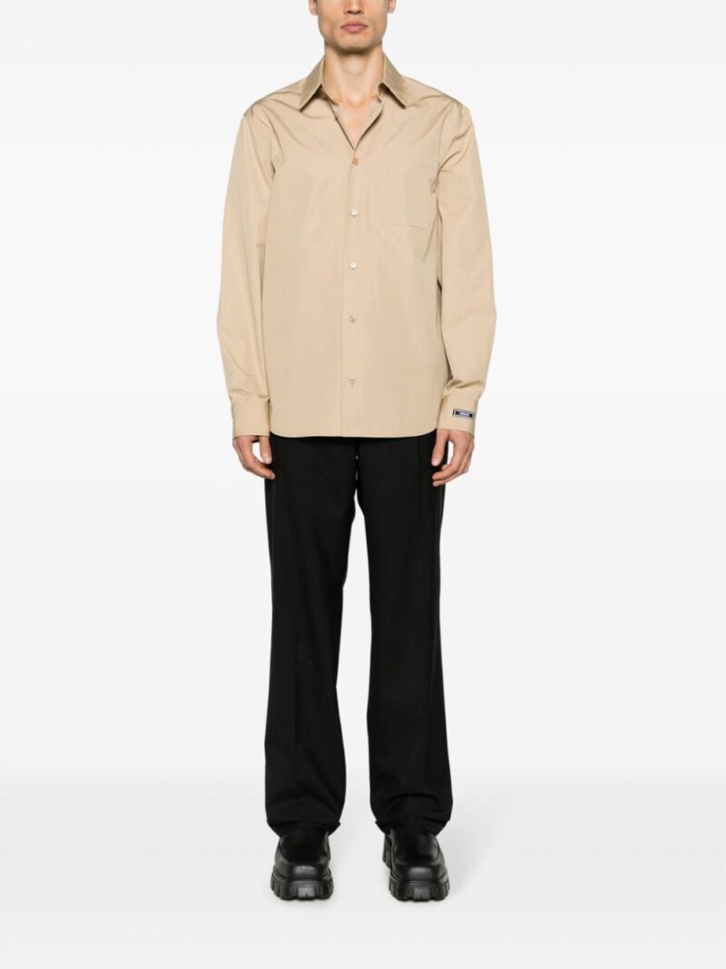 Versace poplin-texture cotton shirt