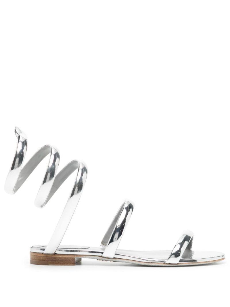 René Caovilla  Juniper metallic-finish sandals