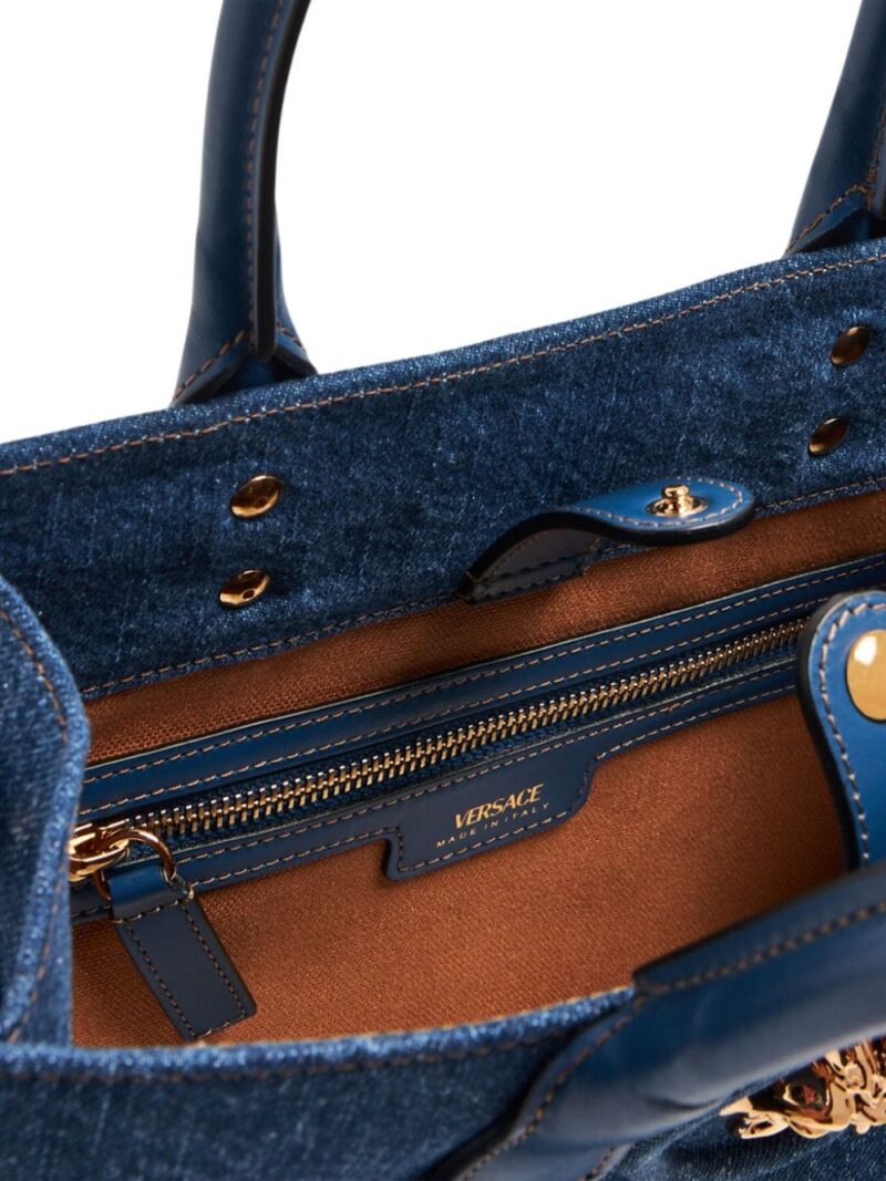 Versace  La Medusa denim tote bag