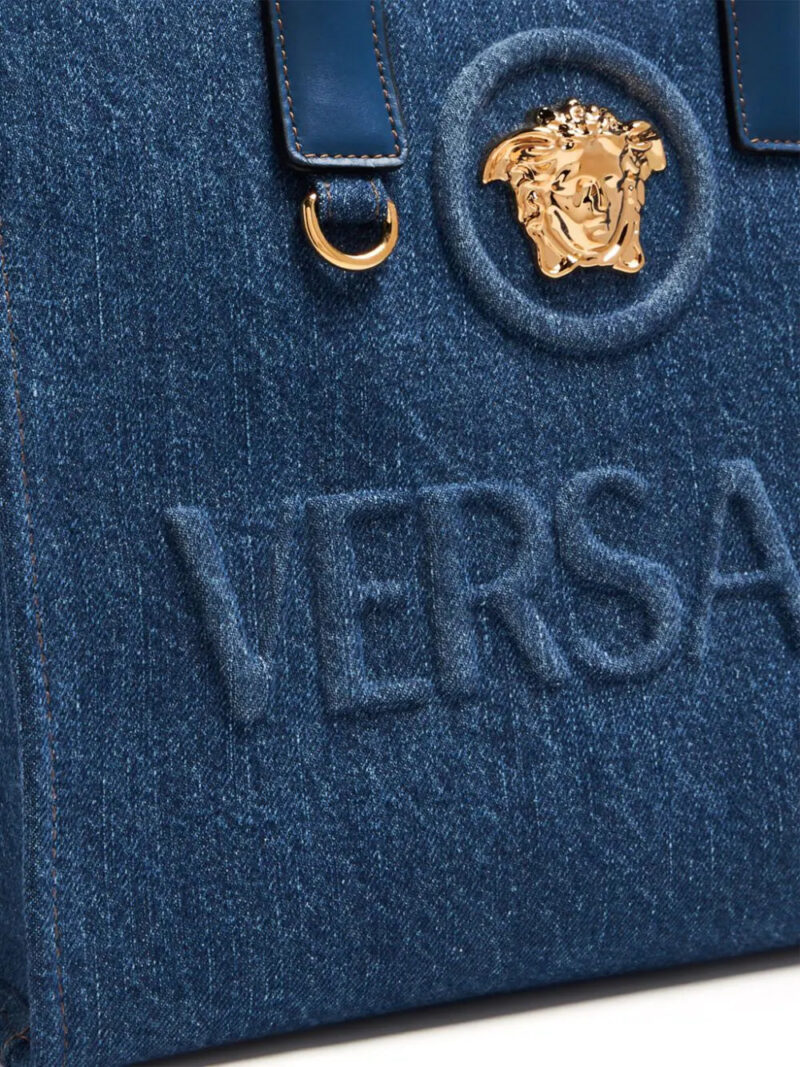 Versace  La Medusa denim tote bag