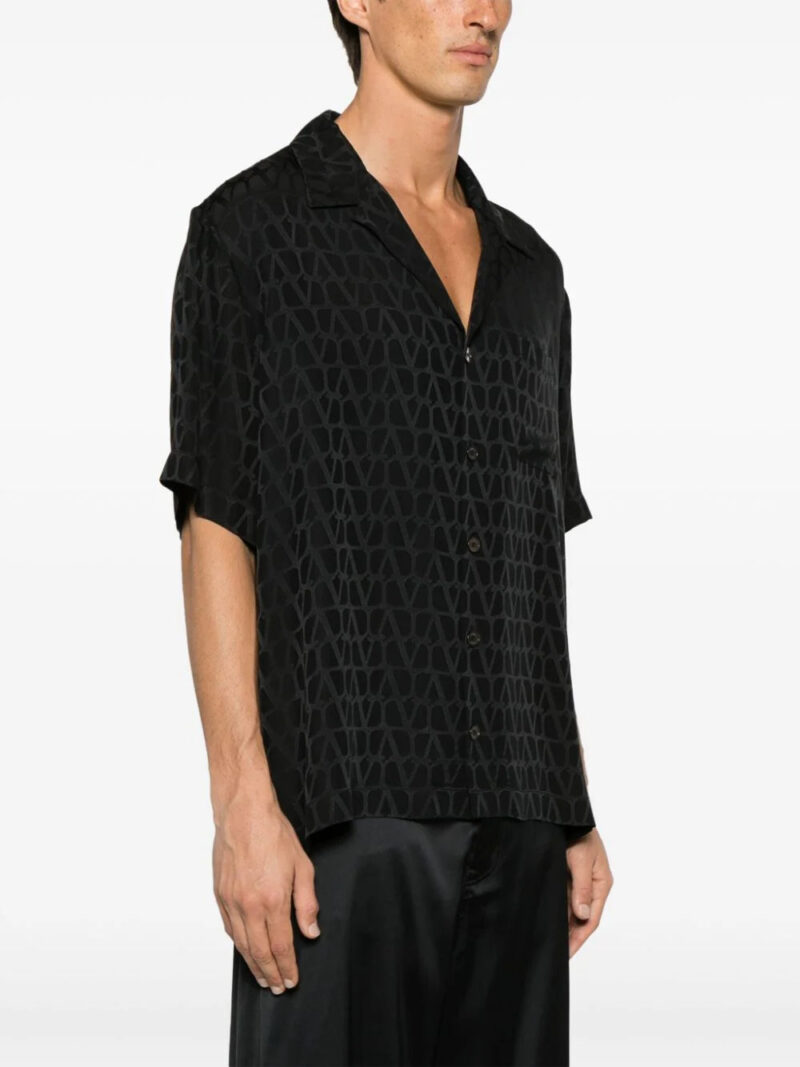 Valentino Garavani  VLogo-jacquard silk shirt