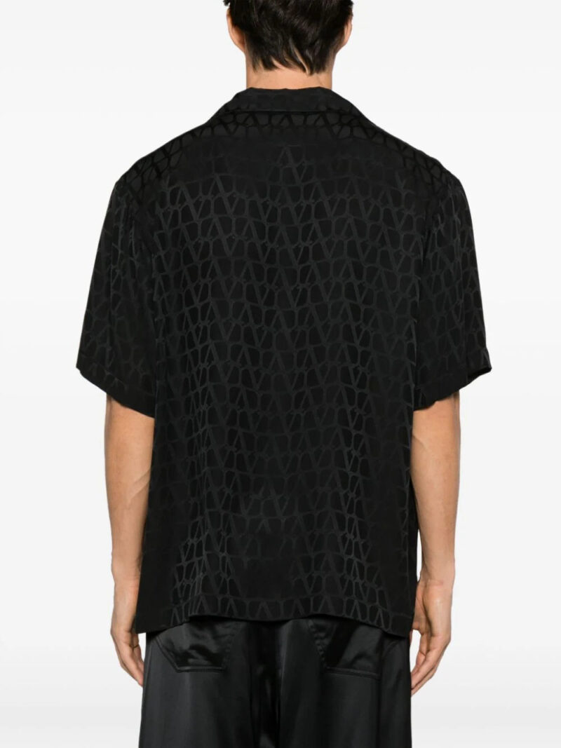 Valentino Garavani  VLogo-jacquard silk shirt