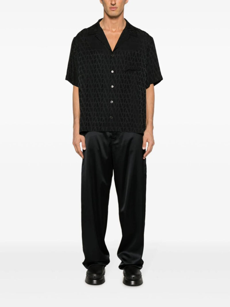 Valentino Garavani  VLogo-jacquard silk shirt