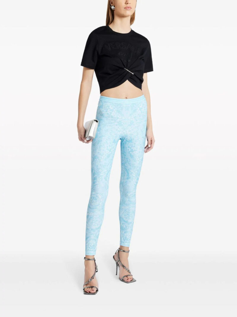 Versace  Milano Stamp-embroidered crop top
