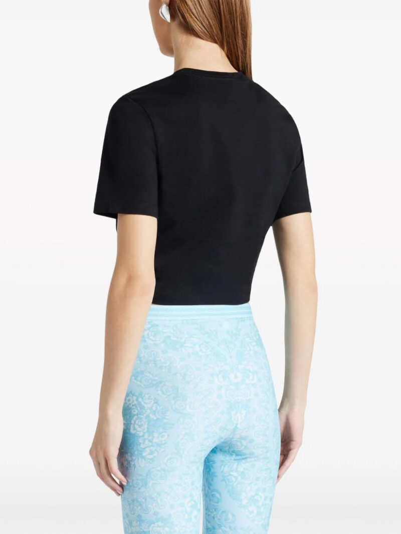 Versace  Milano Stamp-embroidered crop top