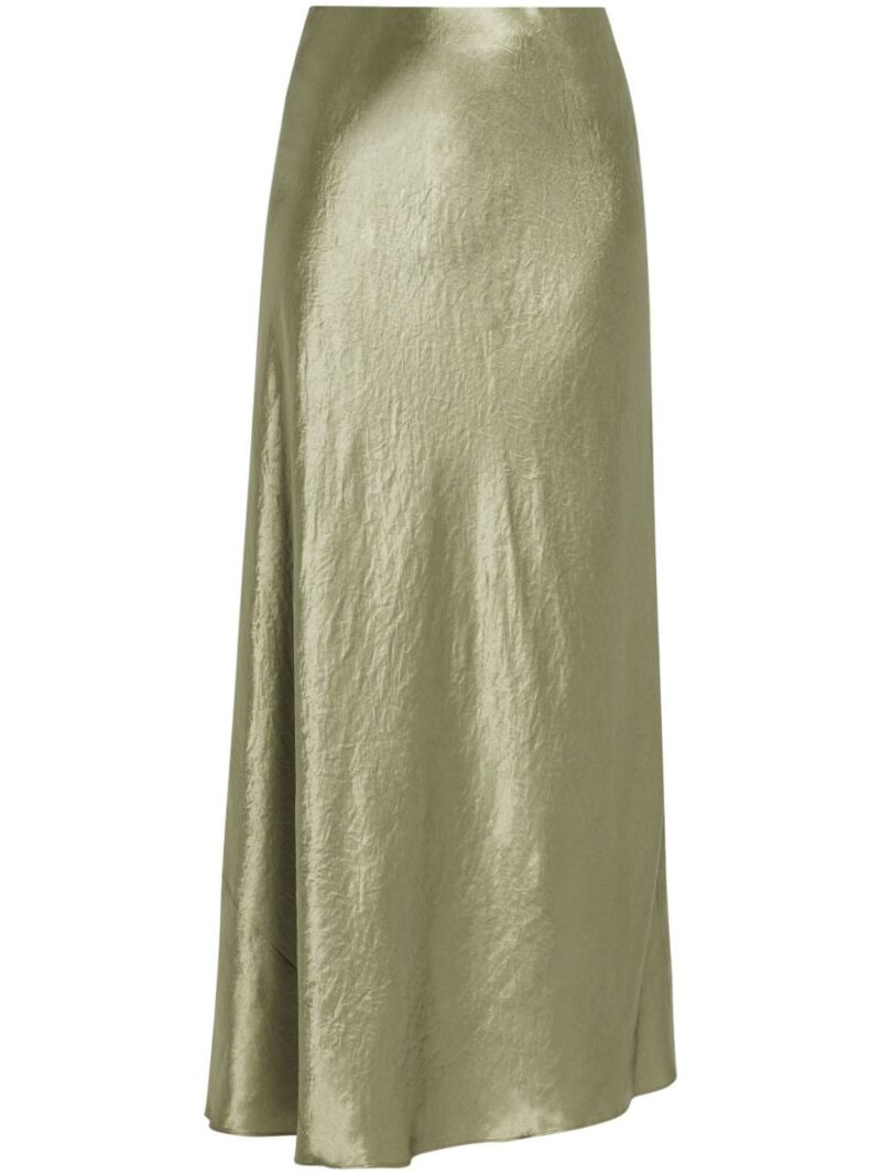 Vince  crinkled-finish satin maxi skirt