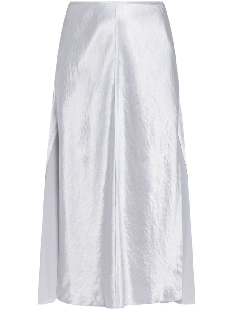 Vince  metallic high-waist midi skirt