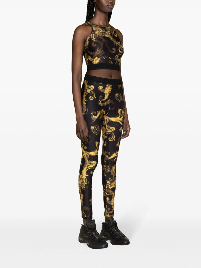 Versace Jeans Couture  baroque-print elasticated leggings