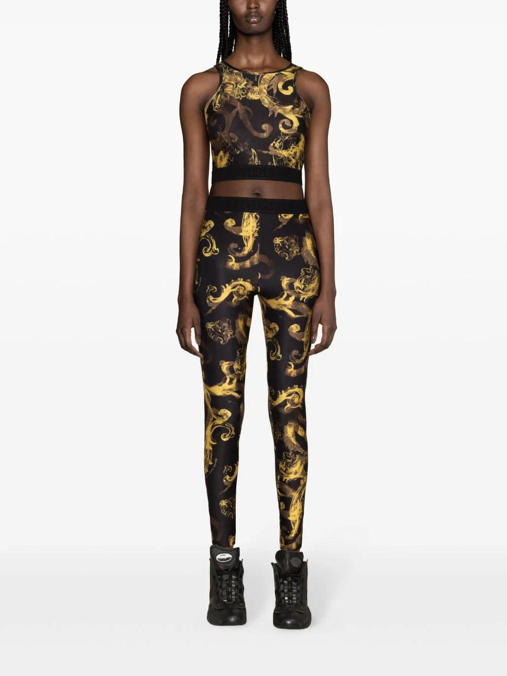 Versace Jeans Couture baroque-print elasticated leggings - Image 4