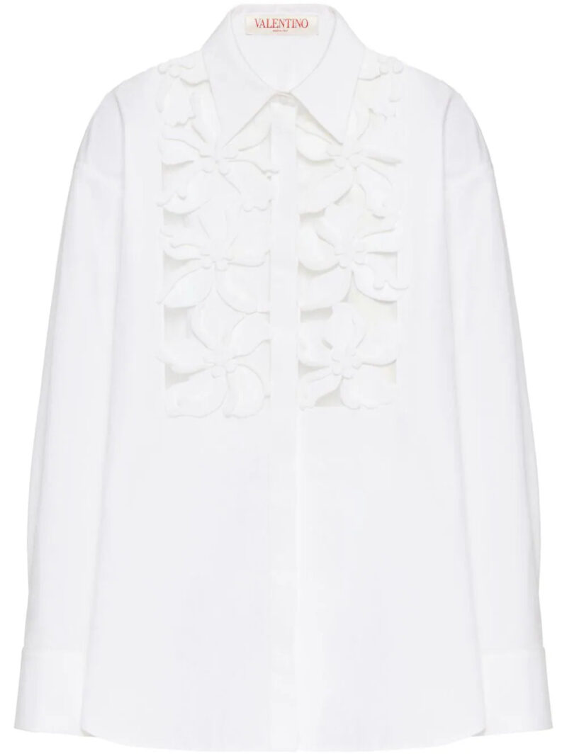 Valentino Garavani  floral cut-out cotton shirt