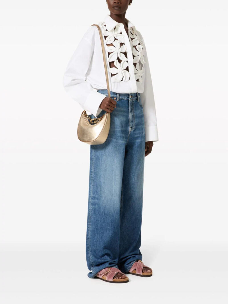 Valentino Garavani  floral cut-out cotton shirt