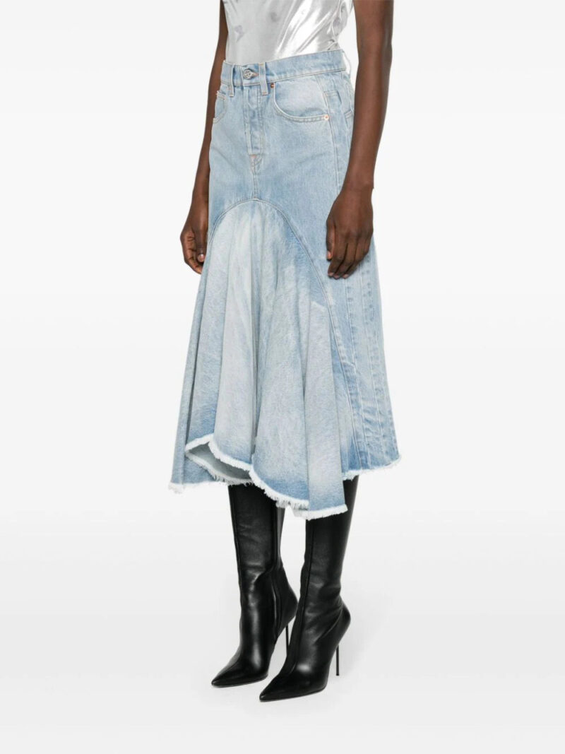 VETEMENTS  godet denim midi skirt