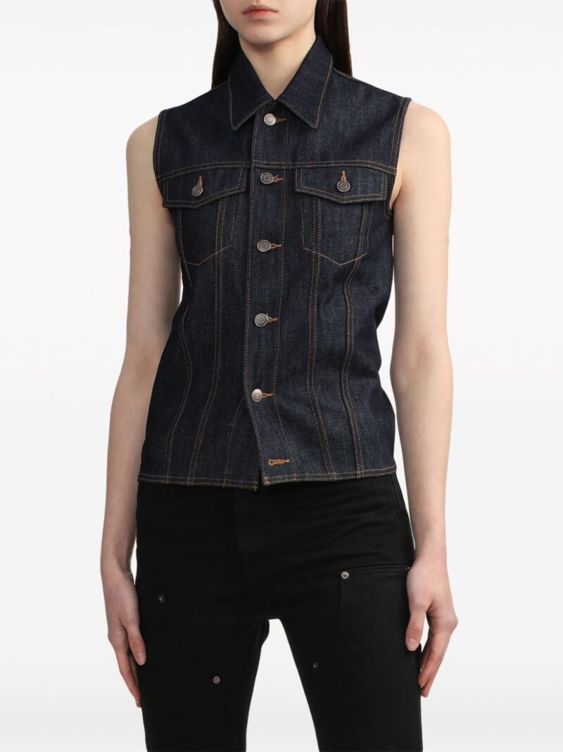 We11done sleeveless denim vest