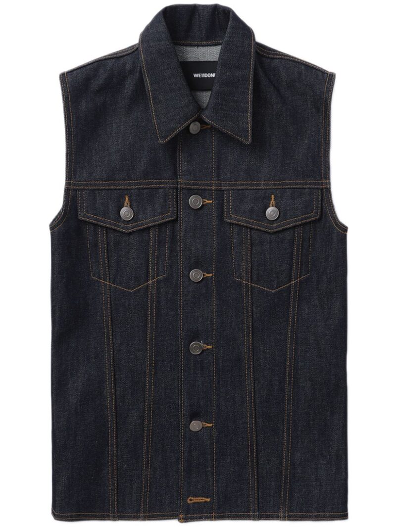 We11done  sleeveless denim vest