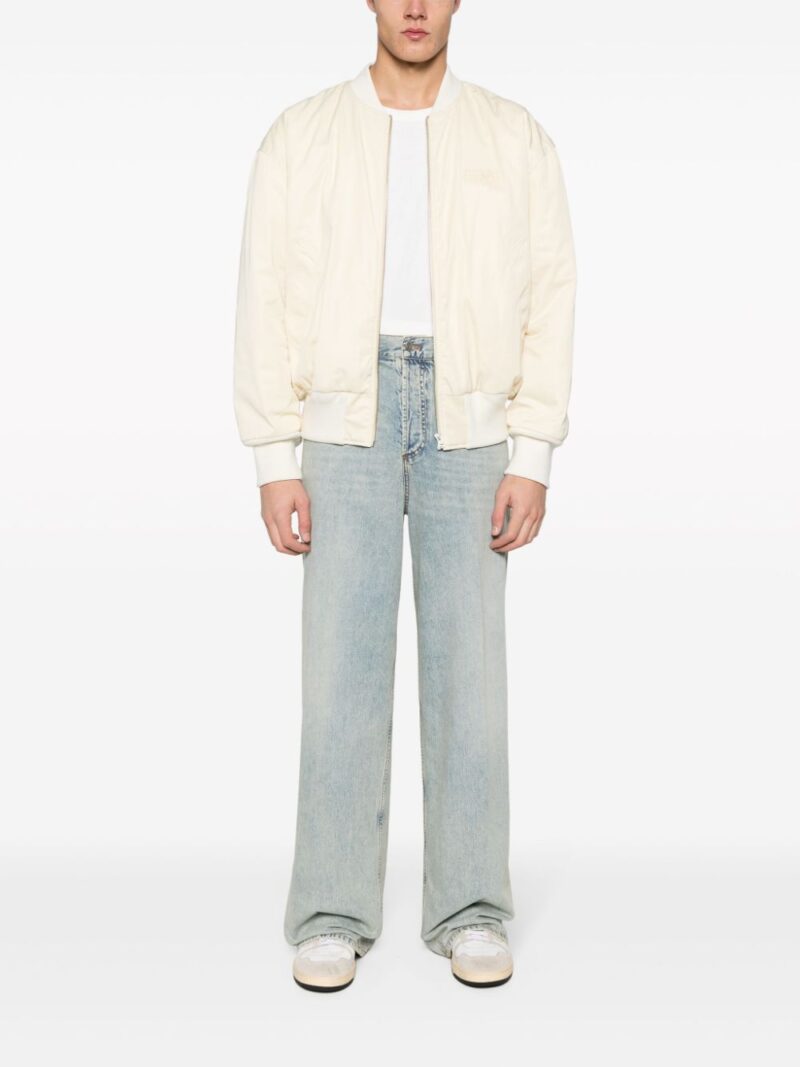 Valentino Garavani  pressed crease wide-leg jeans
