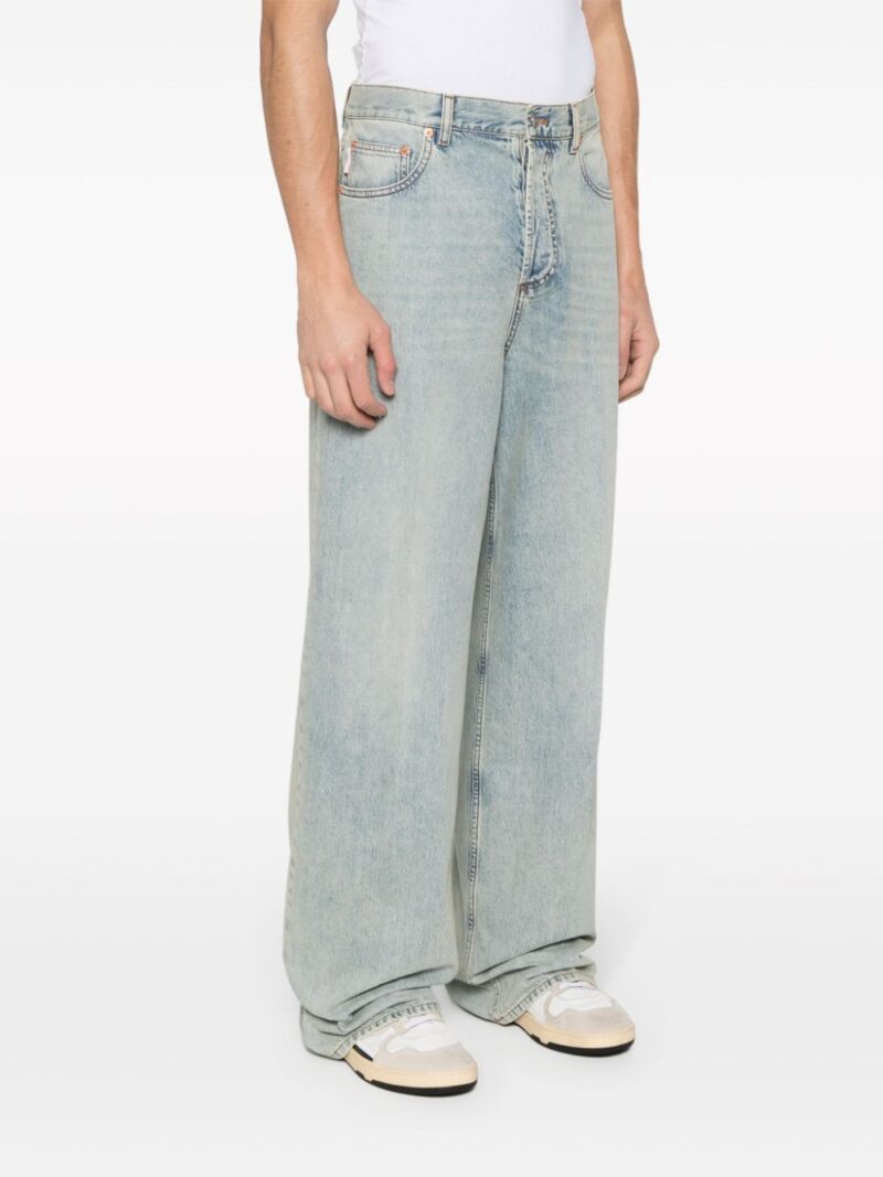 Valentino Garavani  pressed crease wide-leg jeans