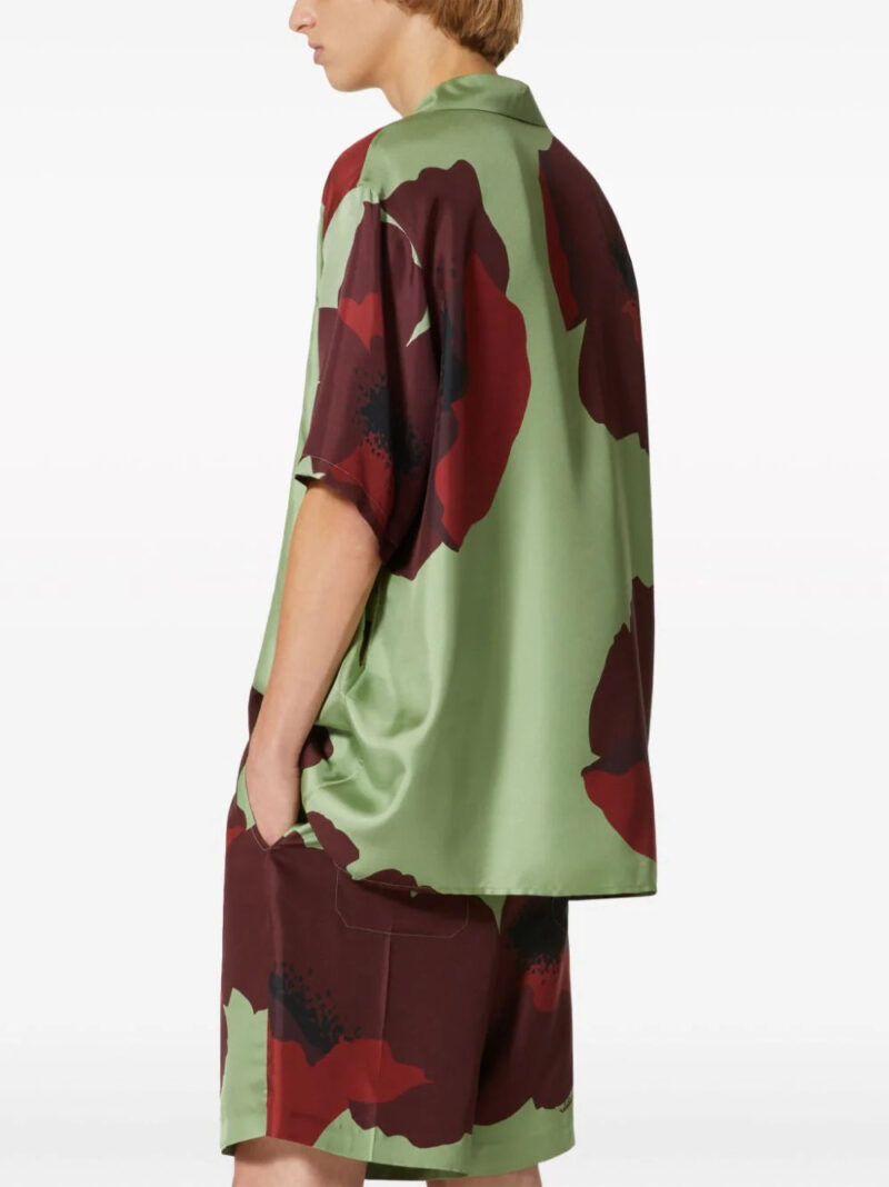 Valentino Garavani  Flower Portrait-print bowling shirt