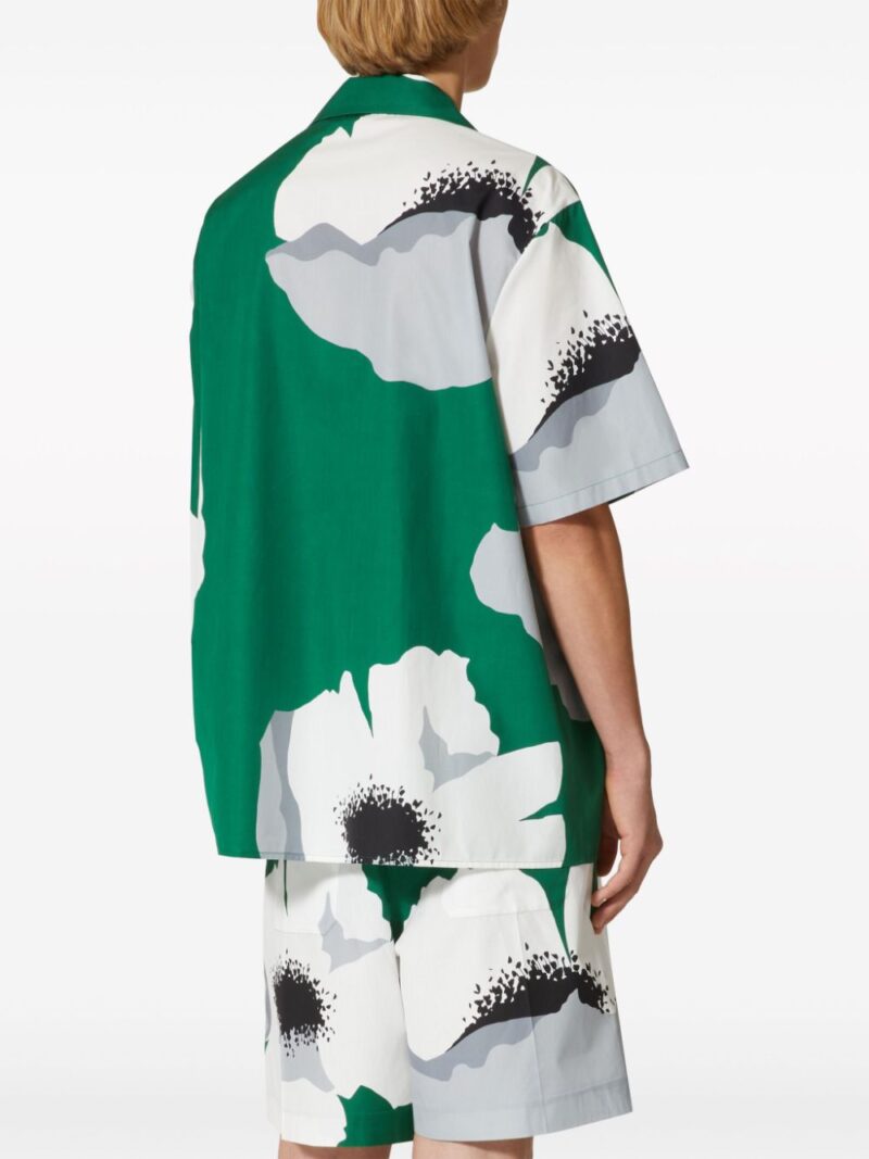 Valentino Garavani Flower Portrait-print bowling shirt