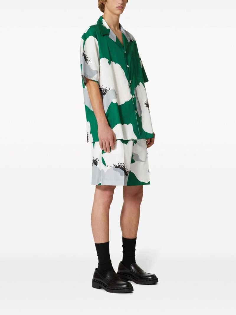 Valentino Garavani Flower Portrait-print bowling shirt