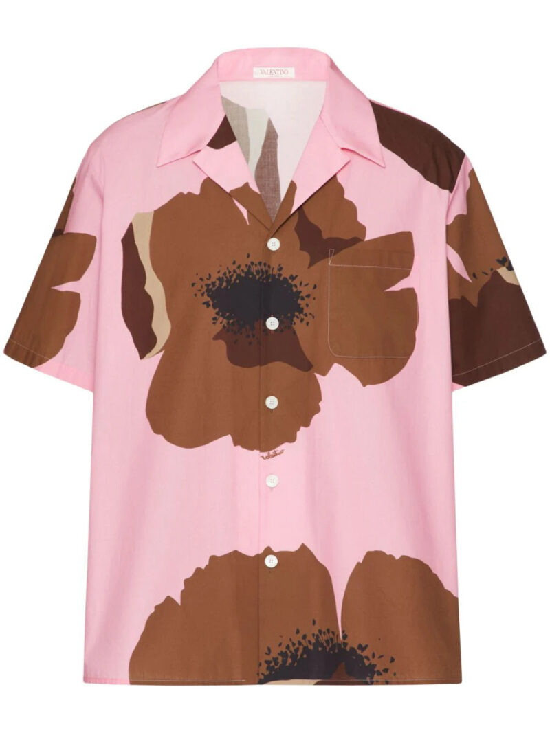 Valentino Garavani  Flower Portrait-print bowling shirt