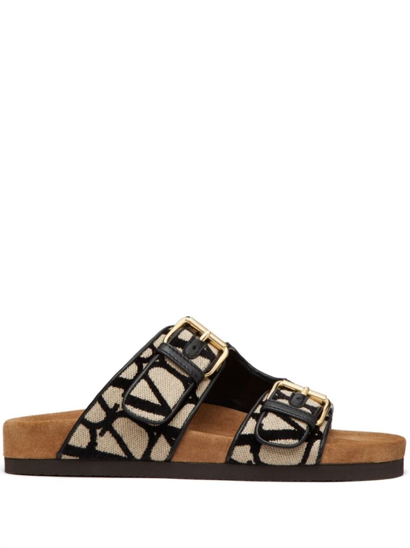 Valentino Garavani  Toile Iconographe jacquard slides