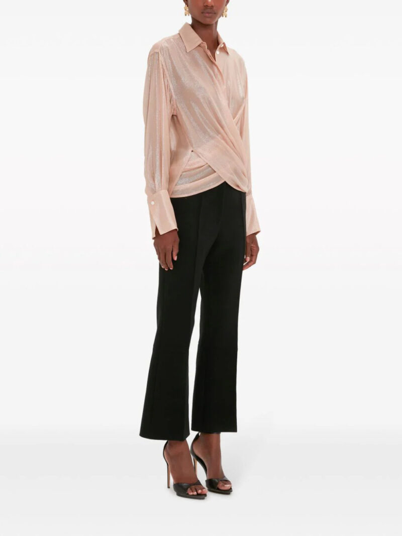 Victoria Beckham  wrap-front lurex blouse